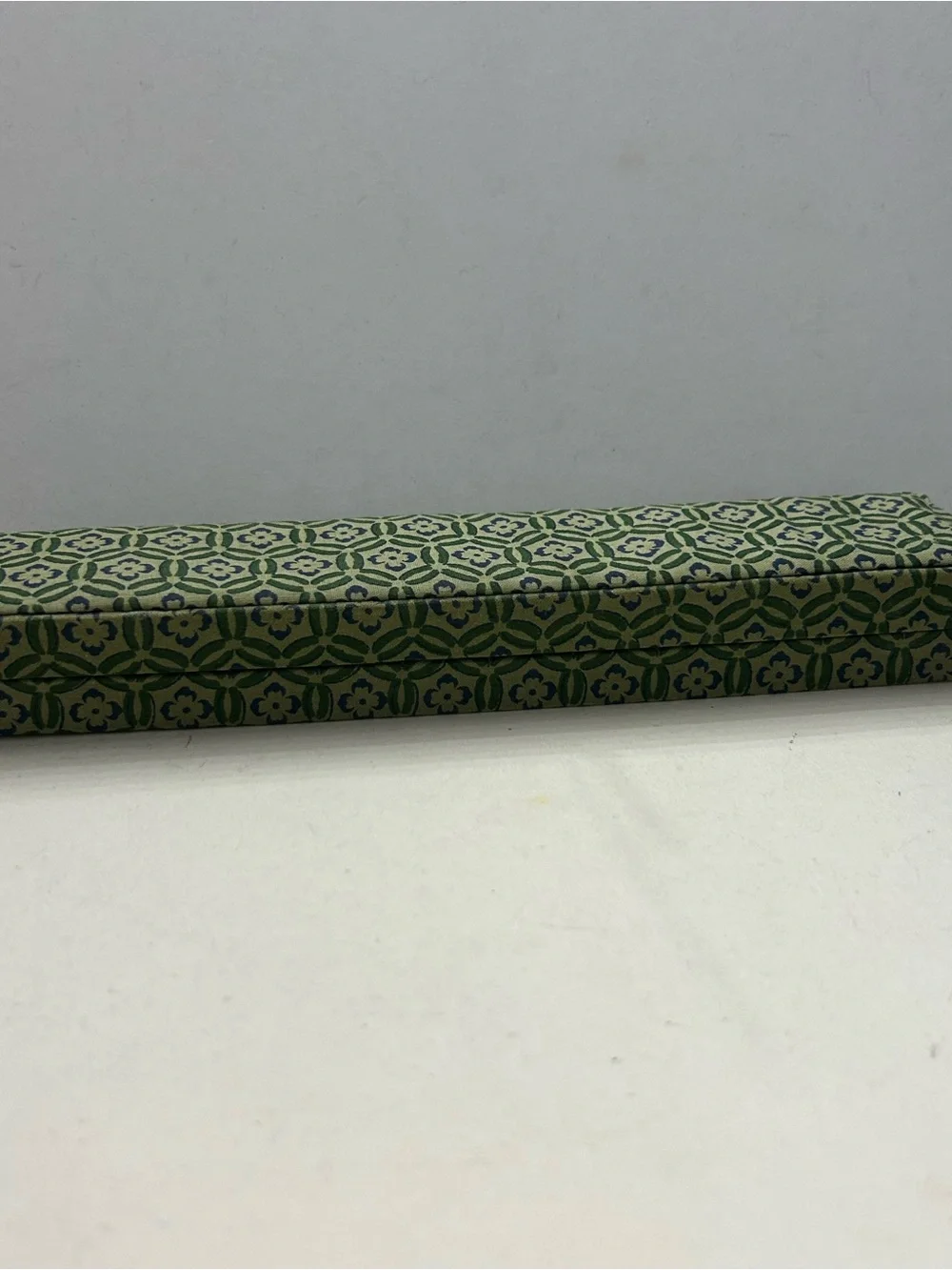 Vintage Chopstick Set Cloisonné Floral with Original Box 2 Sticks